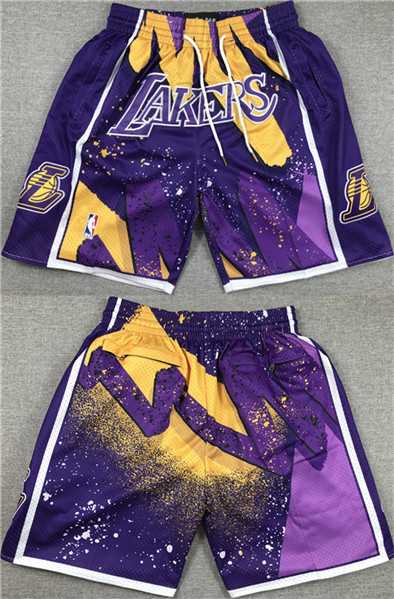 Men%27s Los Angeles Lakers Purple Shorts (Run Small)
